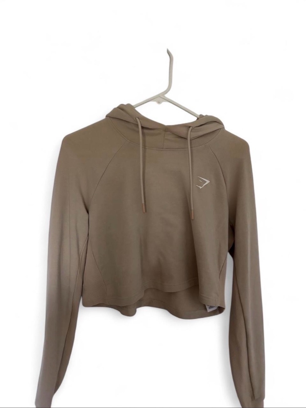 Gymshark Cropped Hoodie in Taupe Green